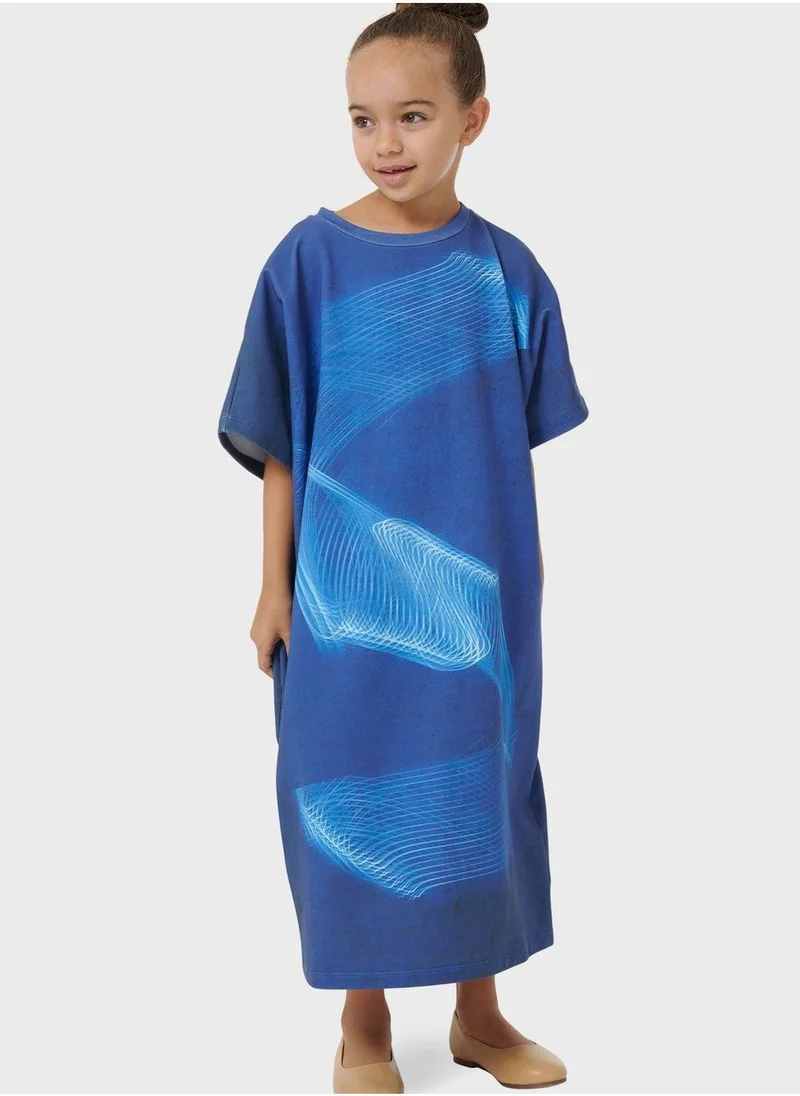 leem Mommy & Me Arabic Print Kaftan