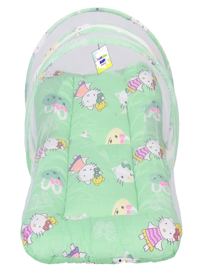 Toddylon سرير توديلون للأطفال حديثي الولادة، مزود بناموسية، مصنوع من القطن، قابل للطي (من 0 إلى 6 أشهر)، أخضر - Image 5