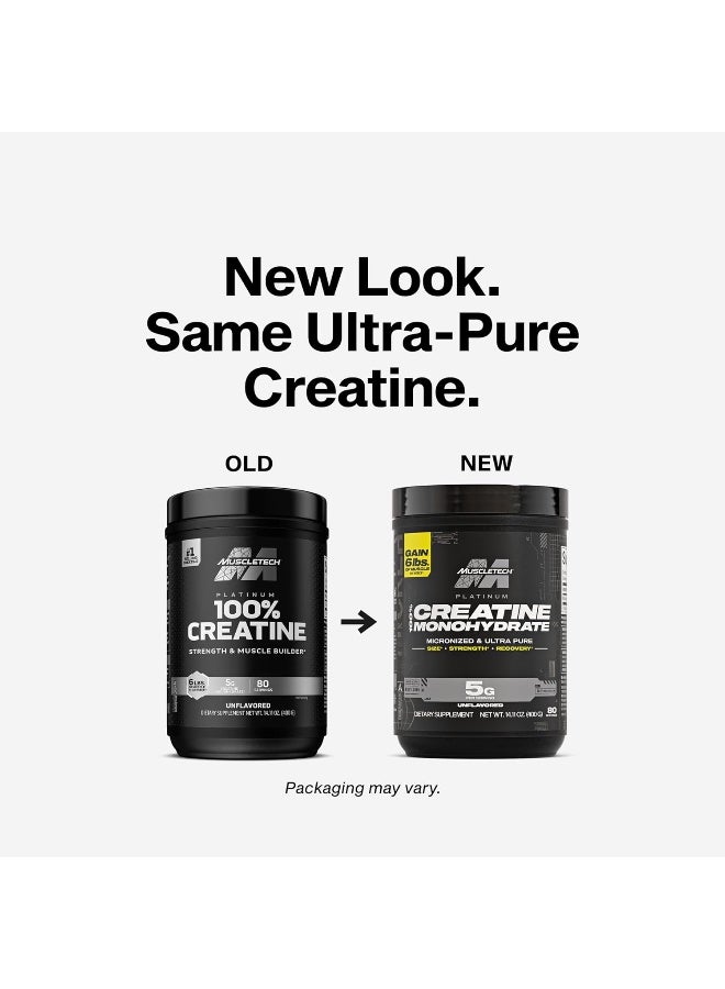 MuscleTech Platinum 100%  Creatine Unflavoured 80 Servings 400g - Image 2