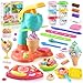PLAY Clay Dough Set with Ice Cream Maker MachineNoodle MakerBanana Split Ice Cream Mold Kitchen Creations Arts Crafts Play Food Toys Tools Kit for Boys Girls Kids Toddlers Ages 3 - Image 2
