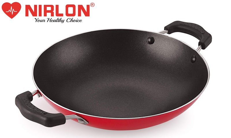 Nirlon Non Stick Aluminium Gas Compatible Appa Chatti/Appam Pan/kallu with Steel Lid 22.5cm - 1 LTR[3mm_Clasic_AC] - Image 4