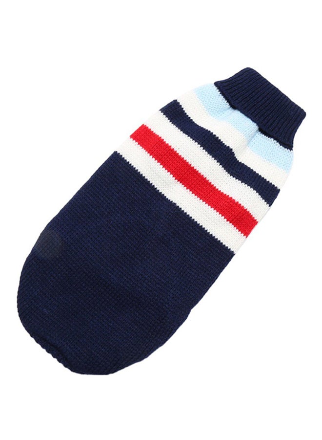 أوتاد تيشيرت مخطط بتصميم إنجليزى لفصلَي الخريف والشتاء أزرق 20بوصة - Image 1