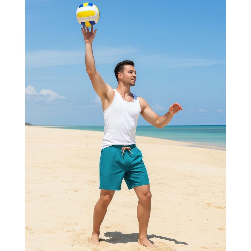 Zoofly Mens Swim Trunks 2 in 1 Swim Shorts Quick Dry Board Shorts with Zipper Pockets and Compression Liner - Image 3