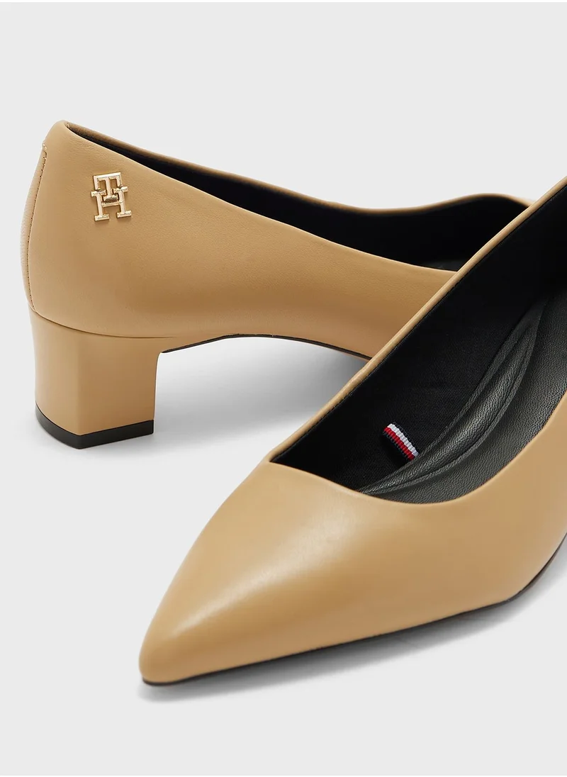 TOMMY HILFIGER Pointed Toe Mid Heel Pumps