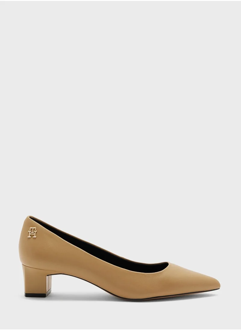 TOMMY HILFIGER Pointed Toe Mid Heel Pumps