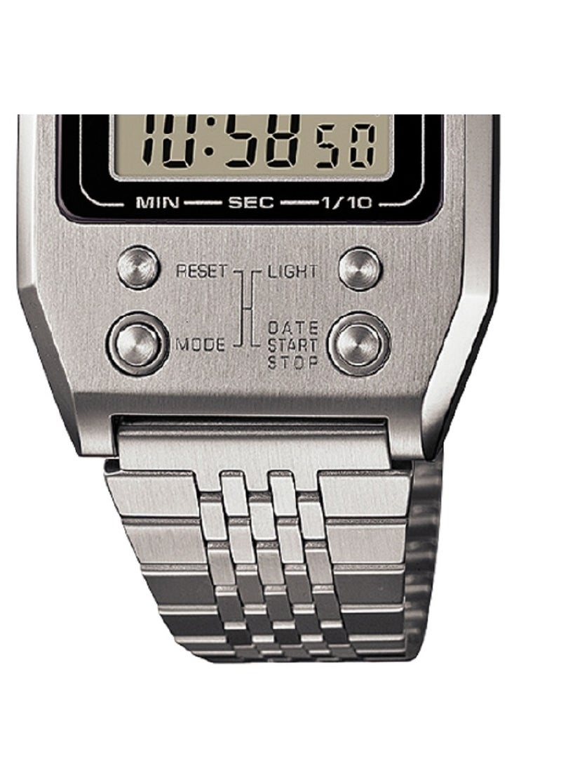 Casio Women Watch Vintage Digital Clear Dial Stainless Steel Band A1100D-1DF. - Image 4