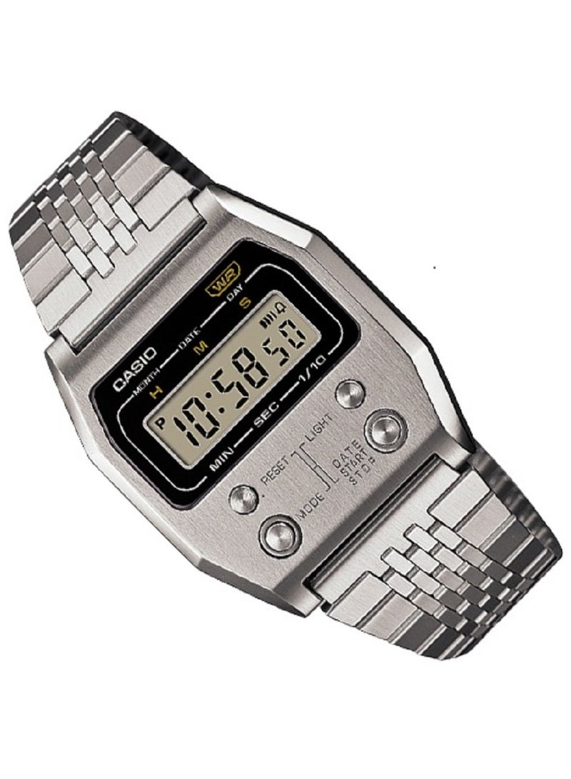 Casio Women Watch Vintage Digital Clear Dial Stainless Steel Band A1100D-1DF. - Image 3