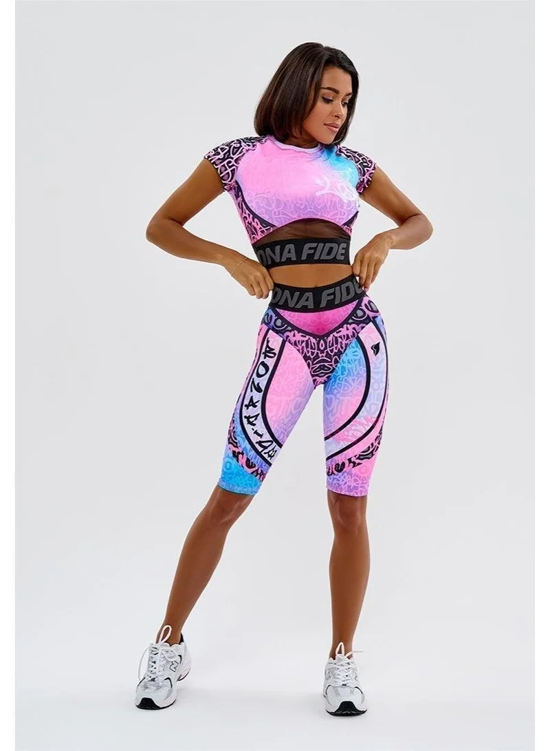 Bona Fide Extra push Up Lyc Graffiti Extra High Waist Biker Gym Shorts for Women for Women | Best Price UAE