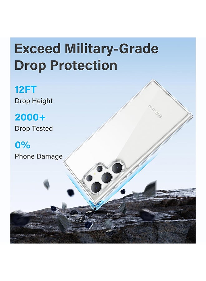 O Ozone Clear Classic Case Compatible With Samsung S23 Ultra | Transparent Slim Soft TPU Back Cover | Anti-Yellow Shockproof Protective Phone Case - Image 4