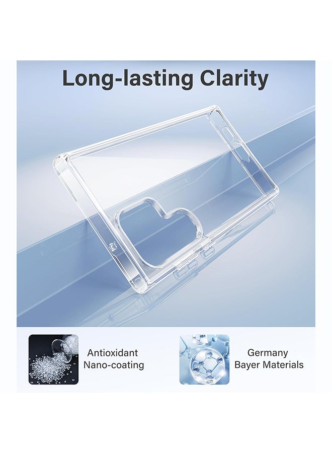 O Ozone Clear Classic Case Compatible With Samsung S23 Ultra | Transparent Slim Soft TPU Back Cover | Anti-Yellow Shockproof Protective Phone Case - Image 3