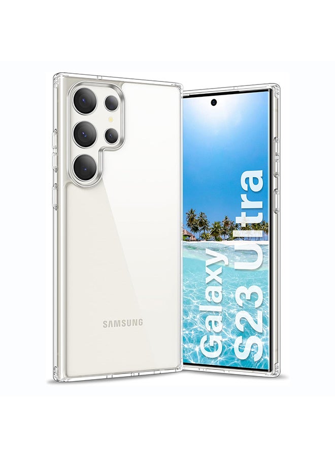 O Ozone Clear Classic Case Compatible With Samsung S23 Ultra | Transparent Slim Soft TPU Back Cover | Anti-Yellow Shockproof Protective Phone Case - Image 1