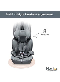 Nurtur Ragnar Baby/Kids 3-In-1 Car Seat + Booster Seat - Adjustable Headrest - Extra Protection - 5-Point Safety Harness - 9 Months To 12 Years  - Image 3