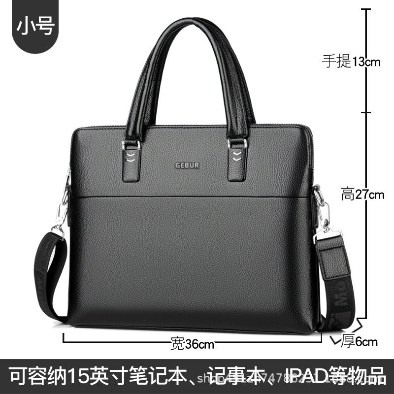 New Men'S Bag Shoulder Bag Crossbody Bag Men'S Casual Bag Horizontal Men'S Backpack Business Official Document Leather Bag - Image 1