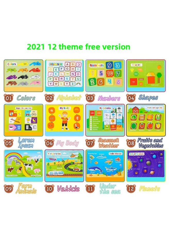 Generic - Busy Book Enlightenment Children's Flip Book Toy Three-dimensional Hook And Loop Quiet Book-Color:12 Quiet Books - Image 1