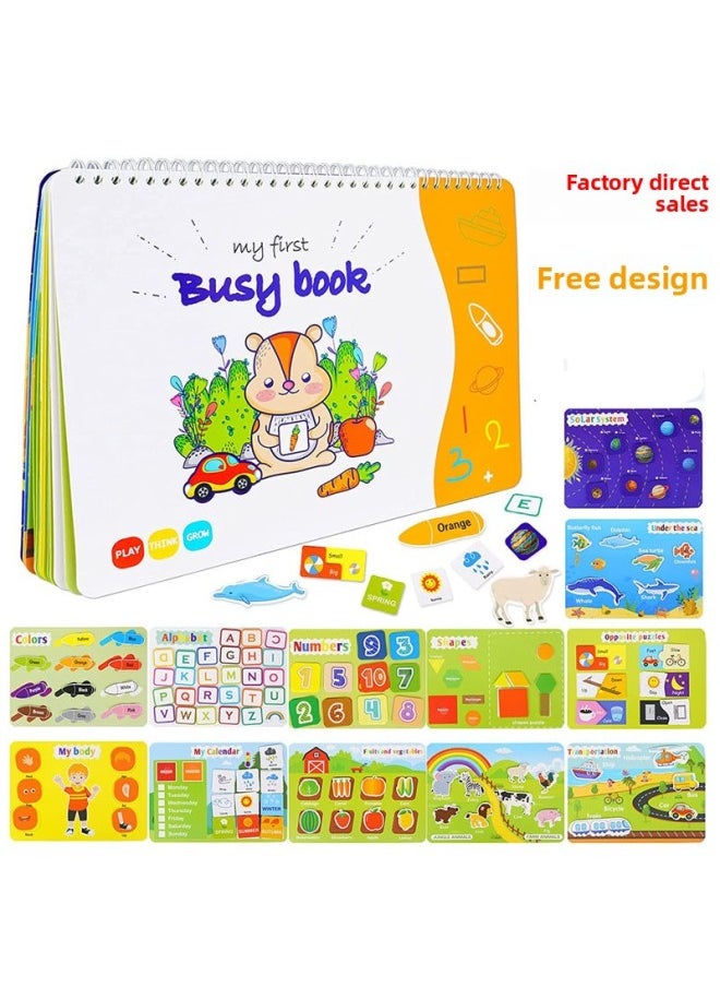 Generic - Busy Book Enlightenment Children's Flip Book Toy Three-dimensional Hook And Loop Quiet Book-Color:12 Quiet Books - Image 1