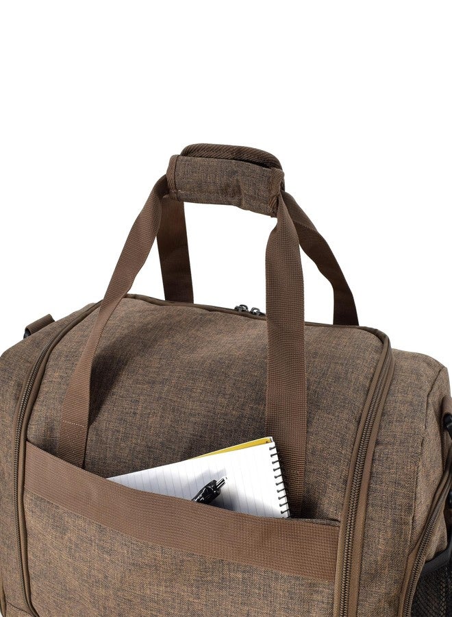 FocusGear Ultimate Gym Bag 2.0: The Durable Crowdsource Designed Duffel Bag with 10 Optimal Compartments Including Water Resistant Pouch, Brown, Medium (20"), Duffle Bag - Image 5