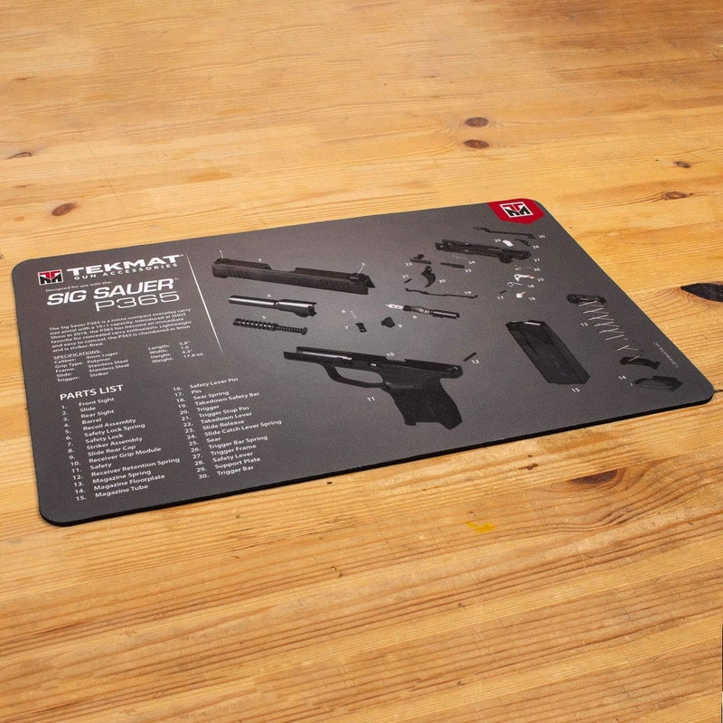TekMat Cleaning Mat for use with Sig Sauer P365, Black (TEK-17-SIGP365) - Image 3