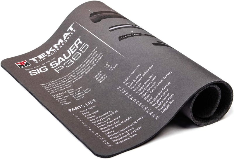TekMat Cleaning Mat for use with Sig Sauer P365, Black (TEK-17-SIGP365) - Image 2