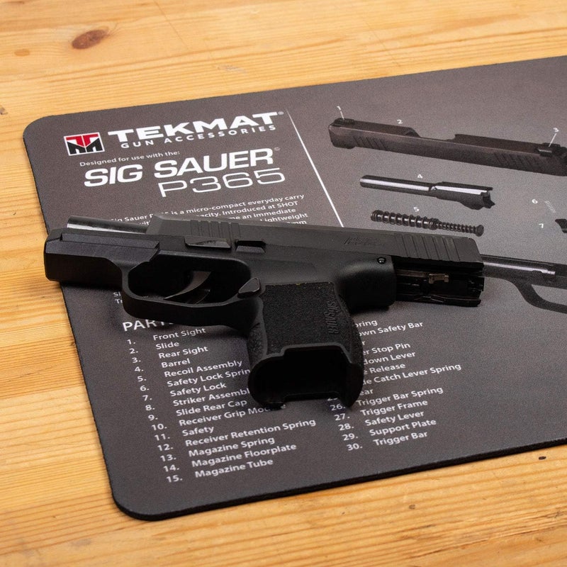 TekMat Cleaning Mat for use with Sig Sauer P365, Black (TEK-17-SIGP365) - Image 5