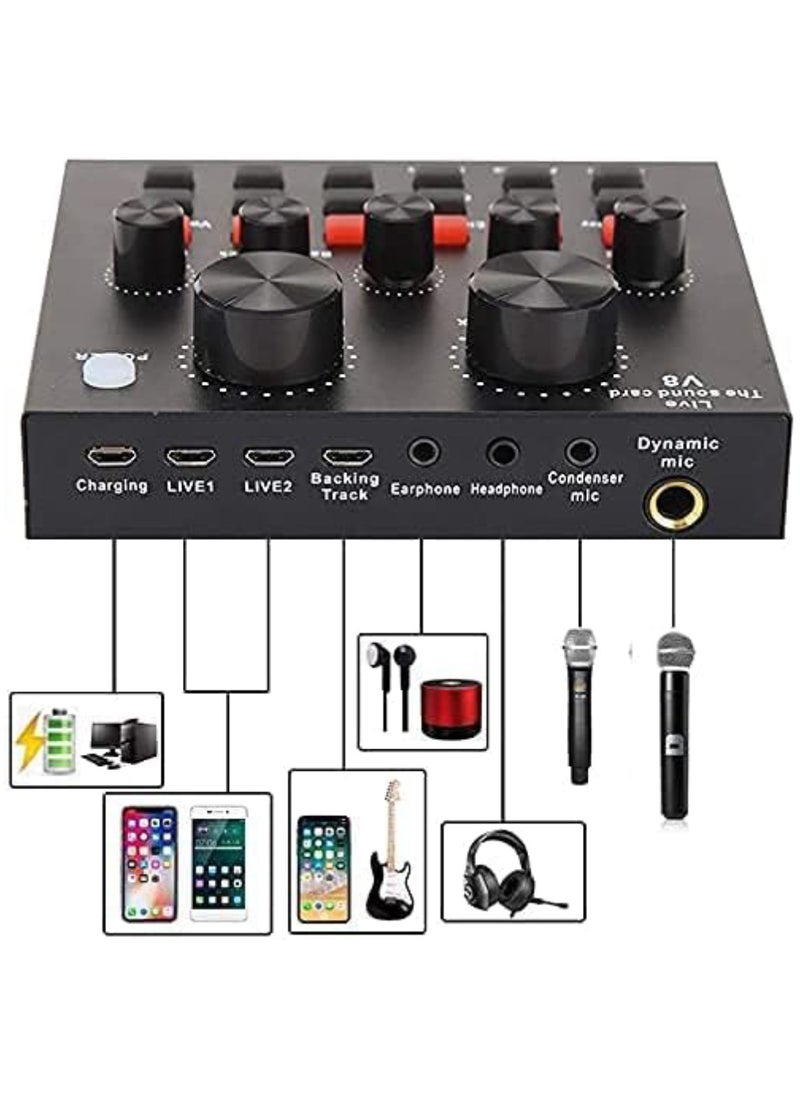 Professional Condenser Microphone With Patented Audio Reference Companding For Crystal - Clear Sound And Studio Recording Broadcasting Set Black/Gold