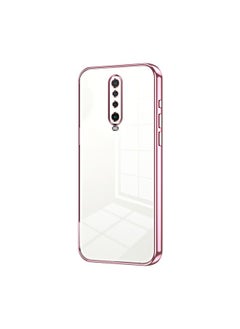 HuHa Case Cover For Xiaomi Redmi K30 / K30 5G Transparent Plating Fine Hole Phone Case Pink 