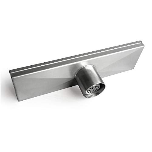 Neodrain 12-Inch Linear Shower Drain with 2-in-1 Flat & Tile Insert Cover, Brushed 304 Stainless Steel Rectangle Shower Floor Drain,Floor Shower Drain with Hair Strainer - Image 4