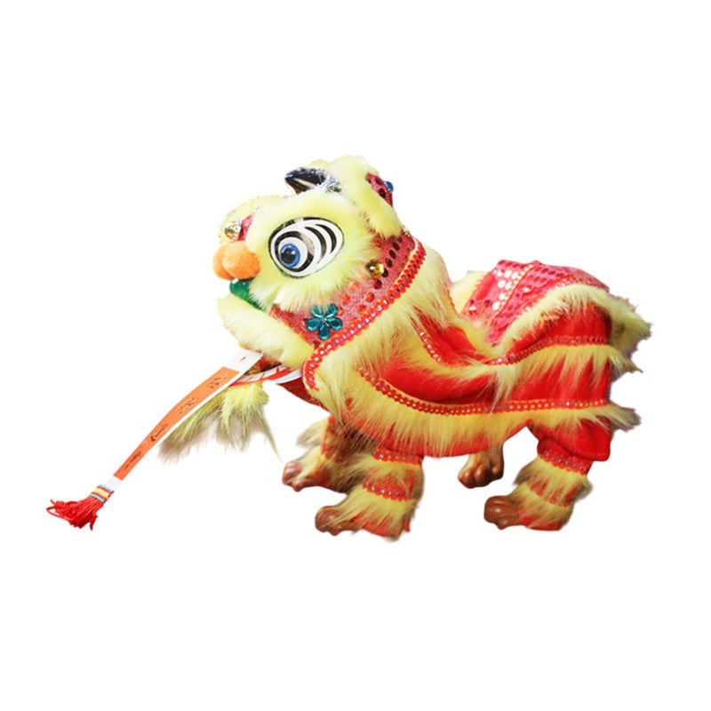 Traditional Chinese Hand String Puppet Marionette Lion Toy Red Yellow Handmade Decoration For Children Adults Party - Image 2