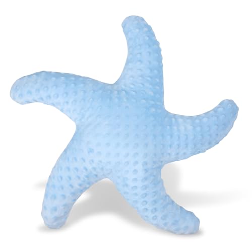 Marble Empire Starfish Pillow for Couch and Bed, Coastal Decor Throw Pillow, Ocean Beach Theme Accent Pillow for Living Room（Blue） - Image 1