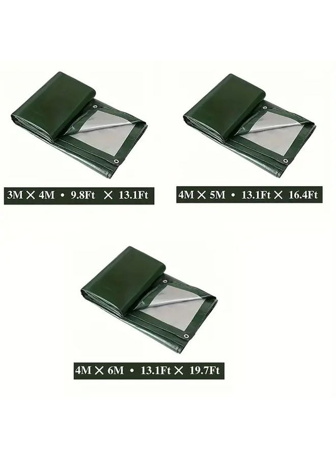 Multifunctional Waterproof Tarpaulin 157.48x196.85 Inch Plastic Outdoor Camping Cover - Image 3