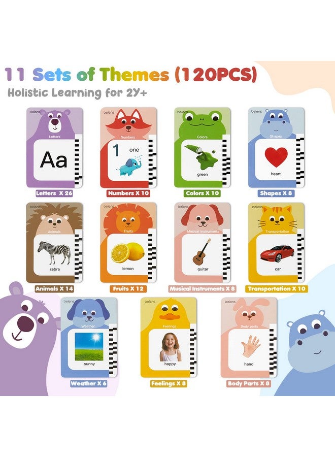 بيينس ألعاب الأطفال الصغار من beiens - بطاقات تعليمية ناطقة للأطفال من عمر سنتين و3 و4 و5 و6 سنوات تحتوي على 240 كلمة بصرية - ألعاب حسية لعلاج النطق والتوحد للأطفال المصابين بالتوحد - ألعاب مونتيسوري تعليمية تعليمية باستخدام الحروف الأبجدية - Image 2