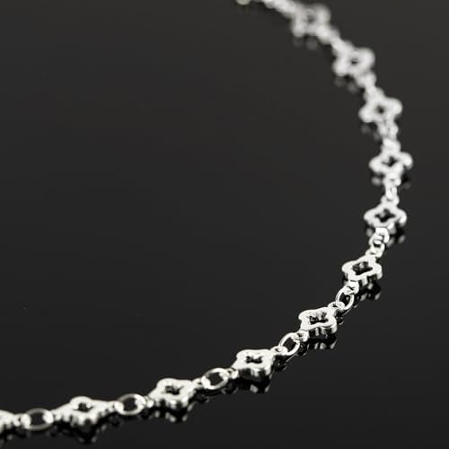 YOUBEIYEE 4 Yard Silver Plated Brass Chain for Jewelry Making Hollow Four Leaf Clover Necklace Bracelet for Women Jewelry Making Chains Bulk - Image 5