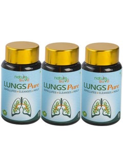 نيتشر شور كبسولات Nature Sure™ Lungs Pure للرجال والنساء - 3 عبوات (3 × 60 كبسولة)  - Image 1