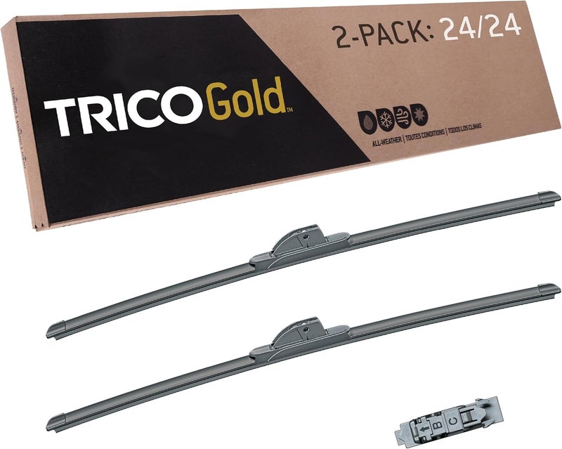 TRICO Gold 24" + 24" Premium Automotive Replacement Windshield Wiper Blades (Set of 2) - Image 1