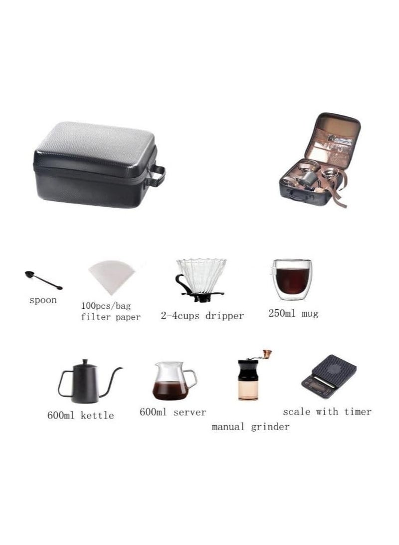 BLOOMING TIME V60 Coffee Set, Drip Coffee Maker Set, All In One Portable Travel Bag - Image 2