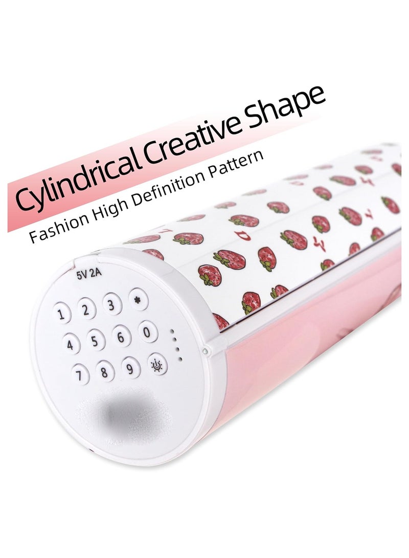 Loquat Lockable Pencil Case with Calculator, Vertical Cylindrical, Multifunctional Combination Locking Pencil Case, School Supplies - Image 2