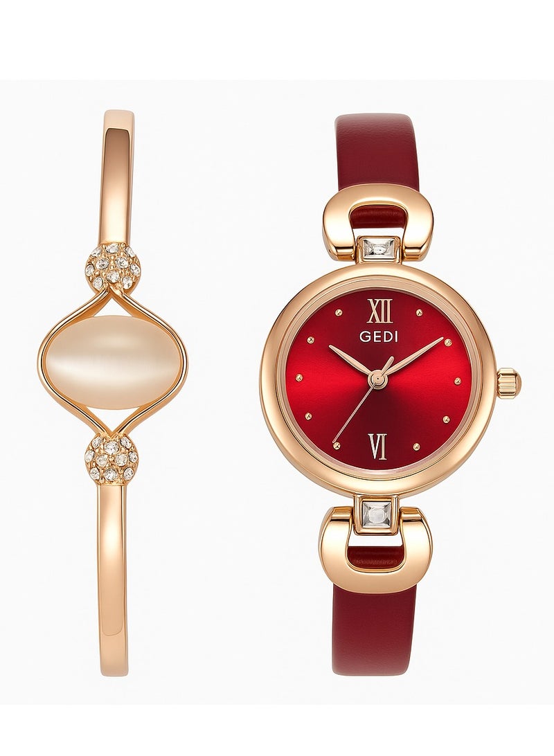 gedi Elegant women's watch with a luxurious bracelet, perfect for daily wear and special occasions.  - Image 1