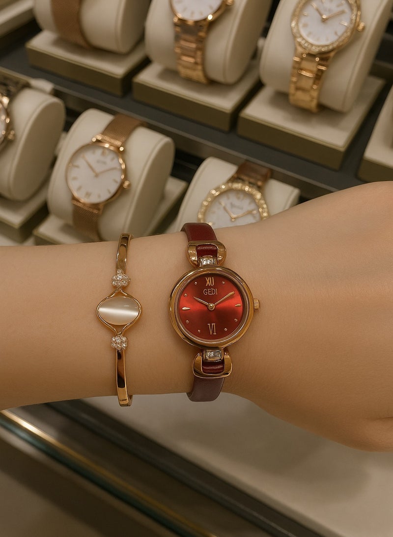 gedi Elegant women's watch with a luxurious bracelet, perfect for daily wear and special occasions.  - Image 2