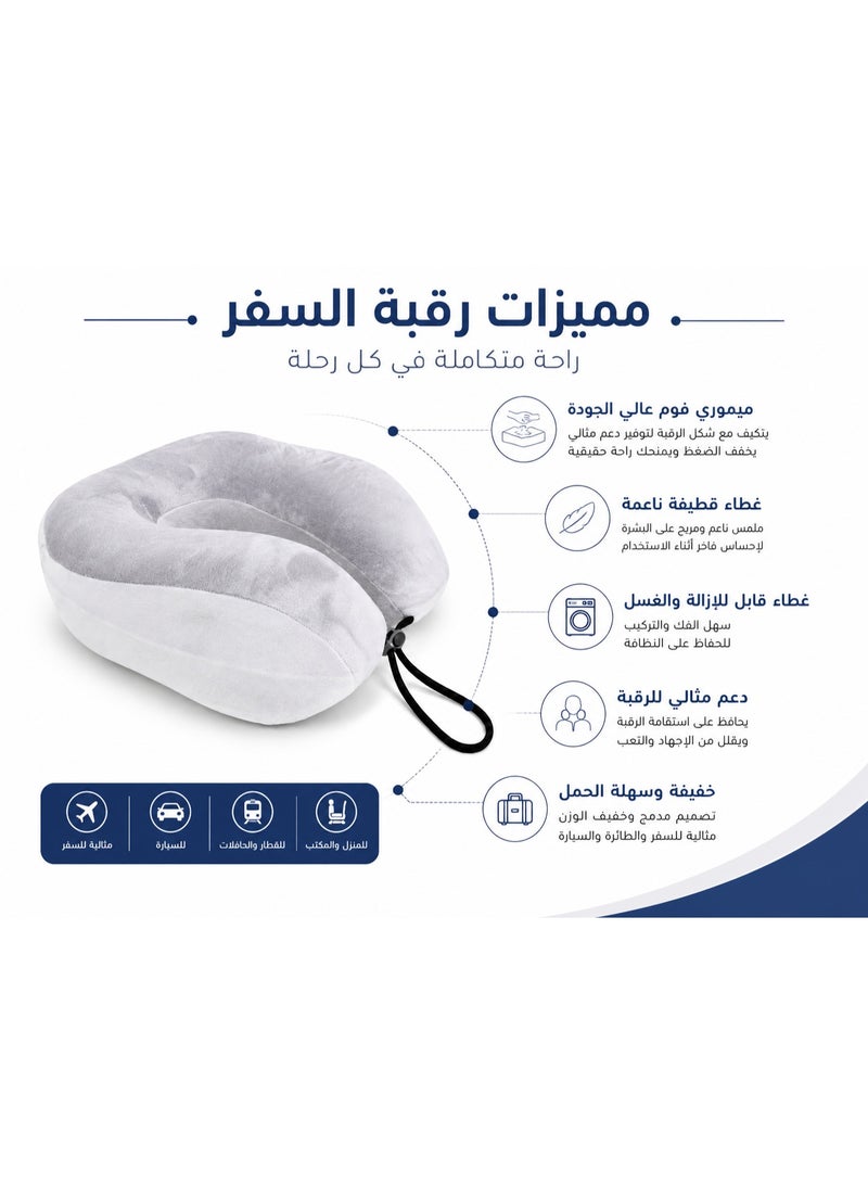 Memory Foam Bed Pillow, Comfortable Neck Pillow with Removable Washable Cover, Premium Quality Materials - Image 5