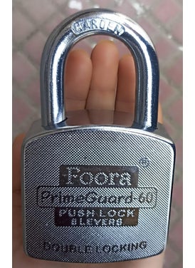 Foora Foora PrimeGuard 60mm Push Lock Double Locking 8 Lever 5 Keys for Main Door Gate Home Office Shop Aparment Shutters and Warehouse Original Picture  - Image 1