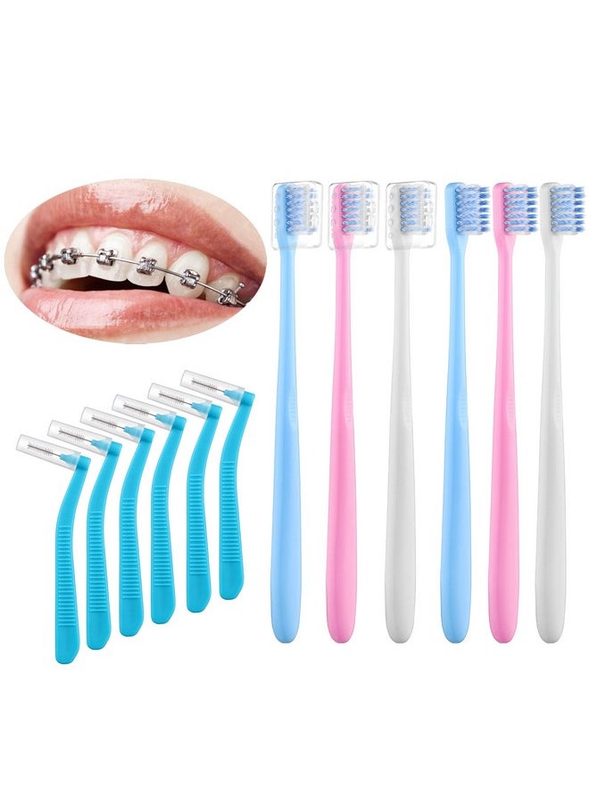 Fremouth Vshaped Orthodontic Toothbrush For Braces Soft Bristles 6 Count  - Image 1