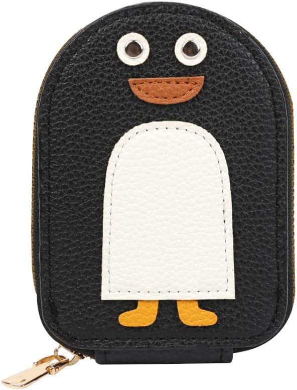 MiOYOOW Zippered Card Wallet Penguin Shape Accordion Wallet Credit Card Holder with 11 Slots for Credit Card ID Cards Drivers Licenses  - Image 1