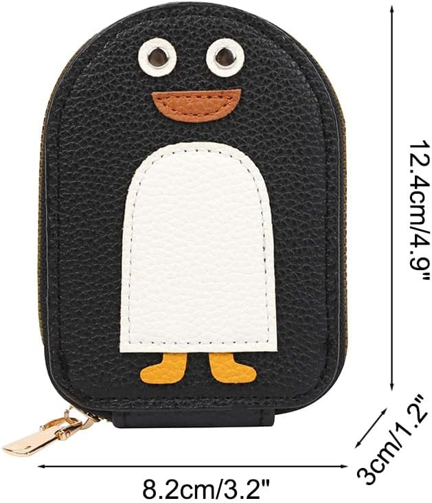 MiOYOOW Zippered Card Wallet Penguin Shape Accordion Wallet Credit Card Holder with 11 Slots for Credit Card ID Cards Drivers Licenses  - Image 2