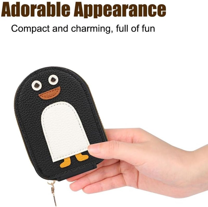MiOYOOW Zippered Card Wallet Penguin Shape Accordion Wallet Credit Card Holder with 11 Slots for Credit Card ID Cards Drivers Licenses  - Image 5
