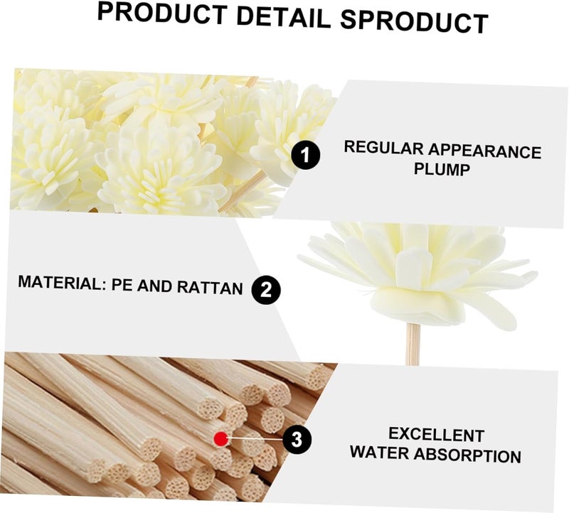 90pcs Artificial Flower Rattan Sticks for Diffuser Home Fragrance Decor Non- for Bedrooms and Living Spaces - Image 3