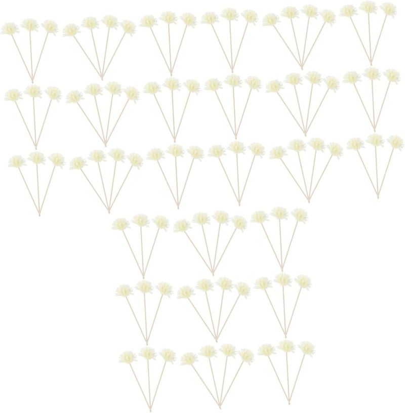 90pcs Artificial Flower Rattan Sticks for Diffuser Home Fragrance Decor Non- for Bedrooms and Living Spaces - Image 1