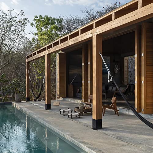 AXWHYS 4×4 Post Base 4 Pcs, (Inner Size 3.6"x3.6") Post Brackets, Heavy Duty Black Metal Powder-Coated Thick Steel Post Anchor Outdoor for Support Deck Base Plate Pergola Brackets Fence Kit - Image 5
