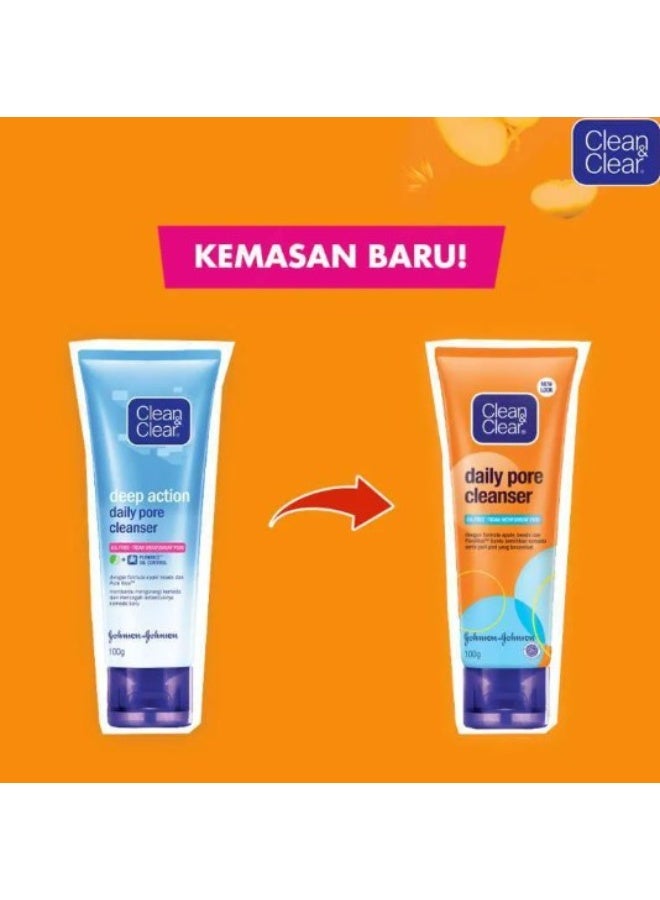 Clean & Clear Clean and Clear Daily Pore Cleanser Face Wash 100gm - Image 2