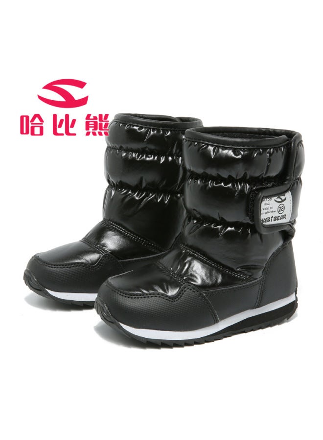 Creative Winter Children's Snow Boots Girls' Fleece-lined Waterproof Boys' Shoes Warm Camouflage Cotton-padded Shoes Medium And Large Children's Short Boots
