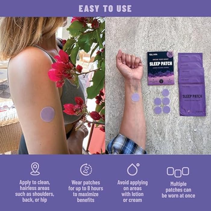 TOLEVITA Sleep Patches 36 Pcs – Nighttime Relaxation with Melatonin, Lavender, L-Theanine, GABA & Herbal Botanicals for Calm Evenings - Image 4
