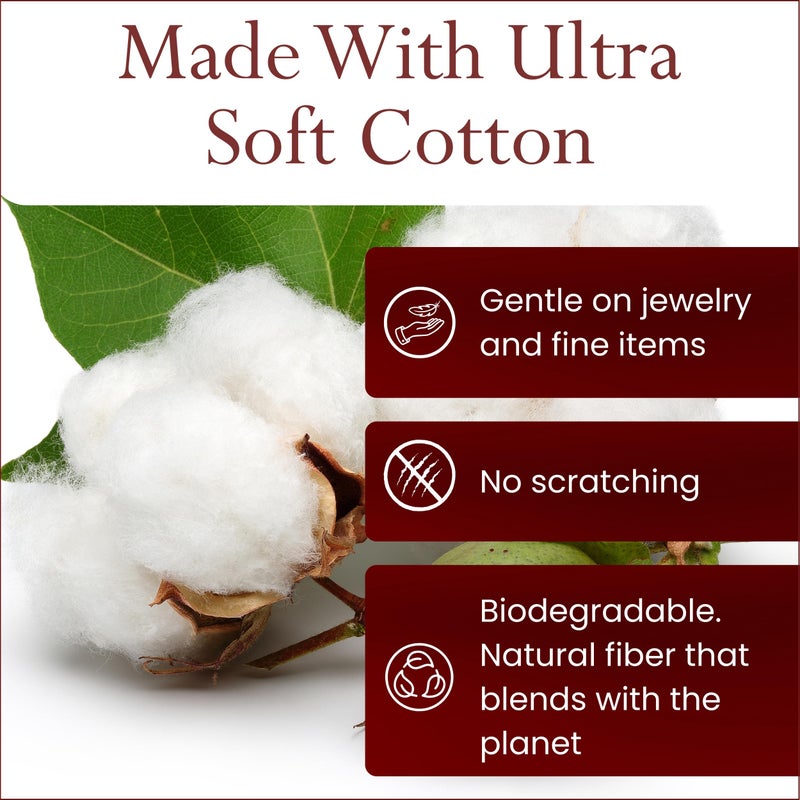 Mayflower Products Pro Size Polishing Cleaning Cloth Pure Cotton Made in USA for Gold, Silver, and Platinum Jewelry, Eco Friendly Large Cleaner Cloth 11 x 14 in. Keeps Jewelry Clean and Shiny - Image 4